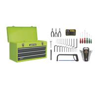 Sealey AP9243BBHVCOM 3 Drawer Portable Tool Chest With Ball-Bearing Slides & 93Pc Tool Kit
