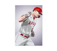 American Professional Baseball Player Mik Trou Photo Poster Art Print Mik Trou Angels Baseball Wall Art Decor For Sports Memorabilia & Fan Cave Bedroom Living Room (92)