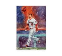American Professional Baseball Player Mik Trou Photo Poster Art Print Mik Trou Angels Baseball Wall Art Decor For Sports Memorabilia & Fan Cave Bedroom Living Room (14)