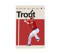 American Professional Baseball Player Mik Trou Photo Poster Art Print Mik Trou Angels Baseball Wall Art Decor For Sports Memorabilia & Fan Cave Bedroom Living Room (87)