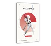 American Professional Baseball Player Mik Trou Photo Poster Art Print Mik Trou Angels Baseball Wall Art Decor For Sports Memorabilia & Fan Cave Bedroom Living Room (94)