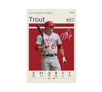 American Professional Baseball Player Mik Trou Photo Poster Art Print Mik Trou Angels Baseball Wall Art Decor For Sports Memorabilia & Fan Cave Bedroom Living Room (25)