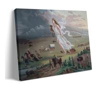 American Progress by John Gast Manifest Destiny USA HistoryPoster Decorative Painting Print Picture Canvas Wall Art Bedroom Office Living Room Decoration12x18inch(30x45cm)