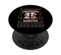 American Quarter Christmas Horse Ugly Xmas Sweater Horses PopSockets Adhesive PopGrip