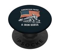 American Railway Enthusiast Railfan Trainspotter Locomotive PopSockets Adhesive PopGrip