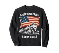 American Railway Enthusiast Railfan Trainspotter Locomotive Sweatshirt