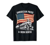 American Railway Enthusiast Railfan Trainspotter Locomotive T-Shirt