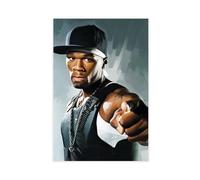 American Rapper 50 Cent Poster Canvas Poster Wall Art Decor Print Picture Paintings for Living Room Bedroom Decoration 20x30inch(50x75cm)