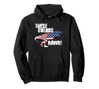 American Rawr Dinosaur Colors Red White Blue Summer Flag Pullover Hoodie
