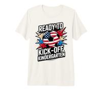 American Ready KICK Off Kindergarten Hello School Soccer Premium T-Shirt