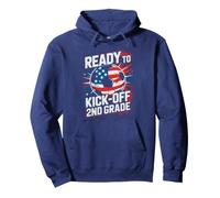 American READY TO KICK-OFF 2ND GRADE Crush Soccer US Flag Pullover Hoodie