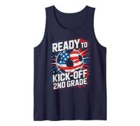 American Ready to KICK-Off 2ND Grade Crush Soccer US Flag Tank Top