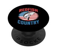 American Redfish And Freedom - Patriotic Fisherman Fishing PopSockets Adhesive PopGrip