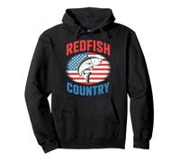 American Redfish And Freedom - Patriotic Fisherman Fishing Pullover Hoodie