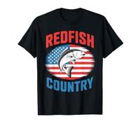 American Redfish And Freedom - Patriotic Fisherman Fishing T-Shirt