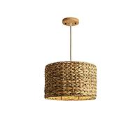 American Retro Ceiling Chandelier Natural Rattan Weaving Art Pendant Lamp Creative Pastoral Hanging Lantern Rural Bar Dining Room Zen Tea Room Suspension Droplight