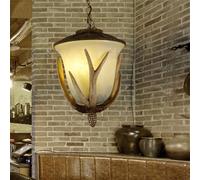 American Retro Chandelier Personality Creative Living Room Restaurant Bedroom Clothing Cafe Bar Log Cabin Pendant Light (E D30CM)