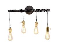 American Retro Loft Wall Lamp Vintage Restaurant Bar Cafe Clothing Store Aisle Wrought Iron Wall Light Decoration Living Room Bedroom Corridor E27*4 Wall Lantern Sconce