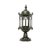 American Retro Outdoor Column Lights Clear Glass Shade Vintage Window Design Die Cast Aluminum Pole?Lantern?lamp Fence Garden Landscape Post?Lamp Waterproof IP55 Pillar?Lights Made in China