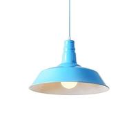 American Retro Pendant Light,E26 1-Head Hanging Fixture,Macaron Color Metal Shade,Modern Creative Height Adjustable Suspension Luminaire,for Kitchen Island,bar,Restauran