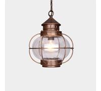 American Retro Pendant Lights Outdoor Waterproof Hanging Lights Aluminum Round Bubble Glass Chandelier E27 Lighting Fixture for Farmhouse, Garage, Courtyard(Bronze,26 * 36cm)