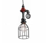 American Retro Wrought Iron Chandeliers Industrial Lantern Water Pipe Pendent Lamp for Dining Room Bedroom Study Bar Counter Ceiling Light Made in China vision
