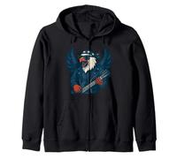 American Rock Eagle of Freedom and Power Zip Hoodie