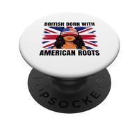 American Roots British Born Girl USA Heritage PopSockets Adhesive PopGrip