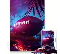 American Rugby Sport Neon 1000 Piece Puzzle For Adults Cognitive Skill Casual Relaxation Solid Lock Chic Xmas Gift (38x52cm)