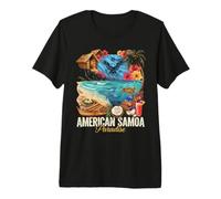American Samoa Paradise Beach Ocean Turtle Premium T-Shirt