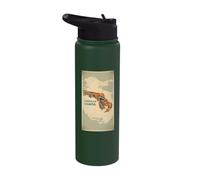 American Samoa Retro Style Vibrant Colors Map Stainless Steel Insulated Water Bottle