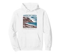 American Samoa Sacred Tide & Rooted Land Retro Art Pullover Hoodie