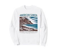 American Samoa Sacred Tide & Rooted Land Retro Art Sweatshirt