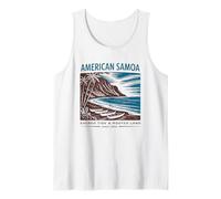 American Samoa Sacred Tide & Rooted Land Retro Art Tank Top