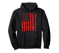American Satan Flag, Satanic Inverted Cross Pullover Hoodie