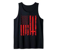 American Satan Flag, Satanic Inverted Cross Tank Top