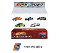 American Scene 5 Car Set With Container 1:64 Hot Wheels Real Riders HFF44 LA10