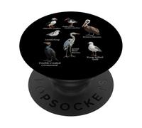 American Shorebirds Pelican Heron Puffin Birdwatcher Bird PopSockets Adhesive PopGrip