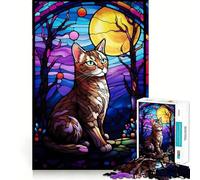 American Short Hair Abstra 1000 Piece Teenager Puzzles Cognitive Train Game Zero Gap Compact Fun for Family Game Time (50x75cm)