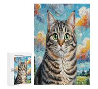 American Shorthair 1000Pc Jigsaw Puzzles Adults Children Jigsaws Post-Retirement Leisure Challenging Puzzle Great Gift Seniors Stress Reliever 300 PCS