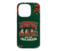 American Shorthair Cat Funny Xmas Train Crew Case for iPhone 14 Pro