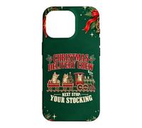American Shorthair Cat Funny Xmas Train Crew Case for iPhone 16 Pro