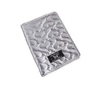 American Silver Loose-Leaf Handbook Checked Girl Horizontal Diary-Silver Love