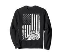 American Skid Steer Operator USA Construction Crew Sweatshirt