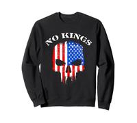 American Skull No Kings In Democracy United States USA Flag Sweatshirt
