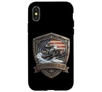 American Snowmobile Club Snow Sled Owner Snowmobiling USA Case for iPhone X/XS