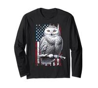 American Snowy Owl US Snowy Owl Long Sleeve T-Shirt