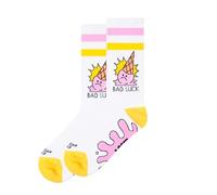 American Socks Loser Printed Mid Leg Socks| Mid High Height| One Size 36-46 EU| Odor Control| Reinforced Heel & Toe | Inspired By The Skateboarding Culture Of The 70s, white