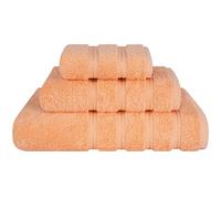 American Soft Linen, 3 Piece Towel Set, 1 Bath Towel 1 Hand Towel 1 Washcloth, Super Soft and Absorbent, 100% Turkish Cotton Towels for Bathroom and Kitchen Shower Towel, Malibu Peach