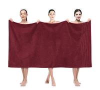 American Soft Linen 35x70 Jumbo Large Bath Towels, 100% Cotton Turkish Bath Sheet, Oversized Luxury Bath Towel Sheets for Bathroom Beach and Pool, Bordeaux